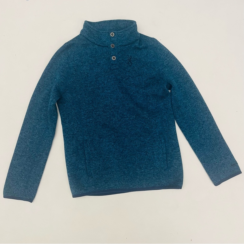 BROWNING GILSON SWEATER youth size large blue teal color